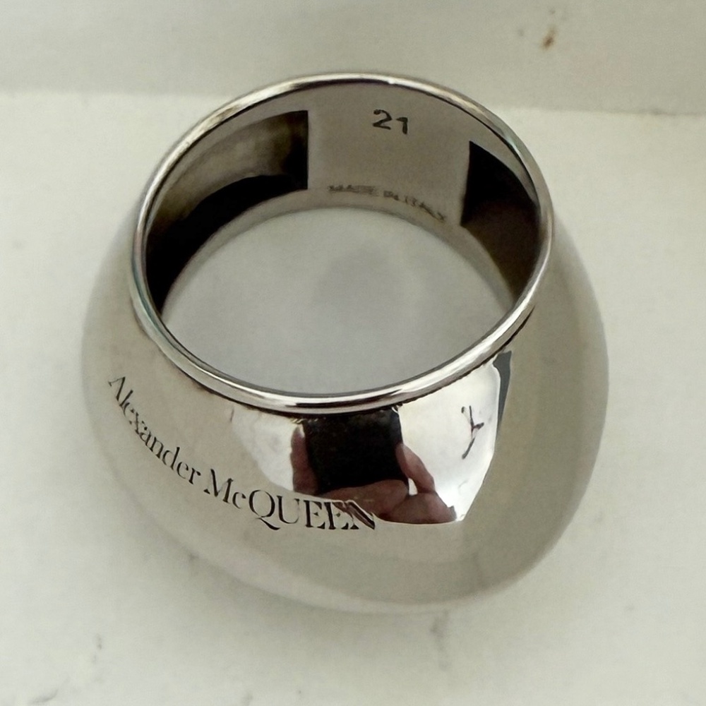 Alexander McQueen Men's Gaze Ring 748248, Size 21